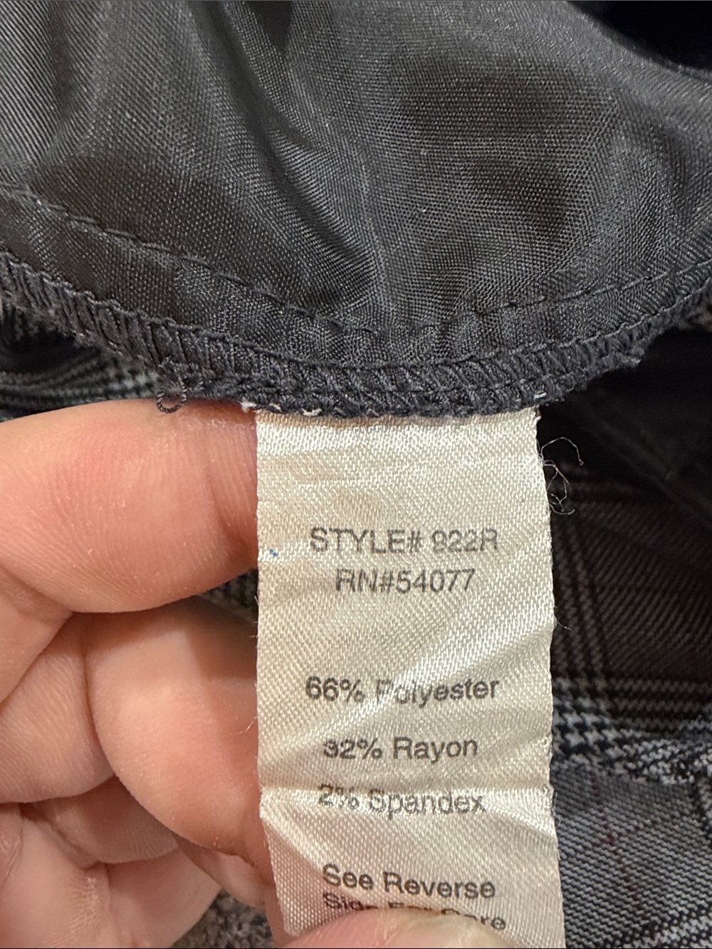 CAbi Gray Plaid Dress Pants size 8 - Picture 6 of 6